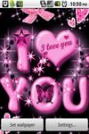 Pink I Love You Live Wallpaper image 1