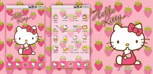 Captura de tela do apk Hello Kitty Strawberry Theme 