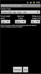 Captura de tela do apk Depth Of Field Calculator 