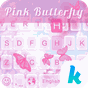 Pink Butterfly Keyboard Theme APK Simgesi