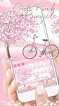 Gambar Sakura Pink Bicycle Keyboard Theme 