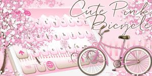 Gambar Sakura Pink Bicycle Keyboard Theme 3