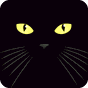Ikon apk kucing hitam wallpaper hidup