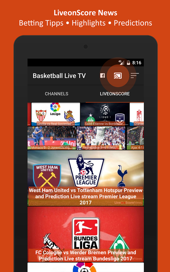 Liveonscore tv online nba