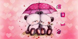 Pink Love Bear Theme εικόνα 