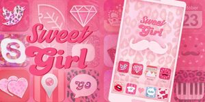 Gambar Sweet Girl GO Launcher Theme 