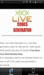 Captura de tela do apk Xbox Live Codes Generator 