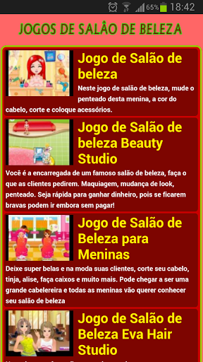 Jogos de salão de beleza - Jogue jogos de salão de beleza gratis no Jogos .com.br