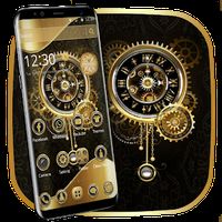Uhr Luxus Goldthema APK Icon