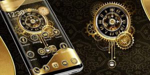 Imej Clock Luxury Gold Theme 3