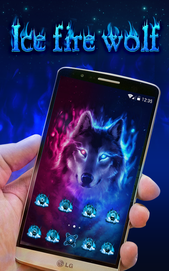 Fire Wolf Theme: Ice fire wallpaper HD APK - Free download for Android