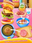 Картинка  School Lunch Food - Burger, Popcorn Chicken & Milk