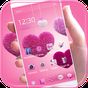 Fluffy love Theme Pink heart apk icon