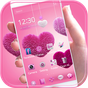 Fluffy love Theme Pink heart APK