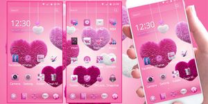 Fluffy love Theme Pink heart image 