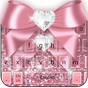 Rose Gold Diamond Bow Pink Glitter Keyboard APK