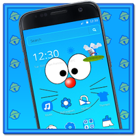 Androidの 青い猫のアニメテーマ アプリ 青い猫のアニメテーマ を
