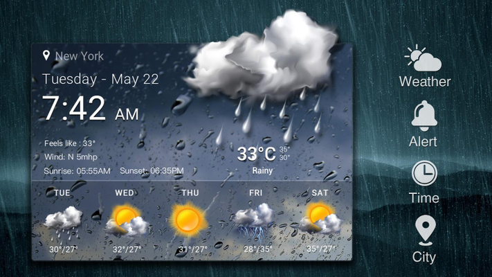download weather in home screen
