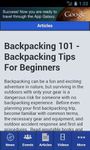 Captura de tela do apk Backpacking Tips 5