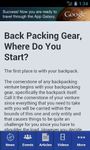 Captura de tela do apk Backpacking Tips 1
