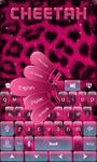 Pink Cheetah GO Keyboard Theme imgesi 1