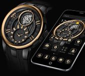 Thème de montre de luxe en or noir image 