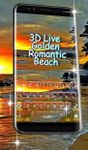 Live 3D Golden Beach Keyboard Theme image 