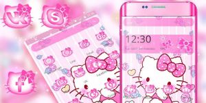 Gambar Tema Pink Princess Kitty 3