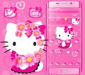 かわいいキティピンクの猫のテーマ の画像