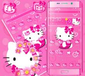 Gambar Tema Cute Kitty Pink Cat 2