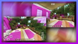 Pink Modern Mansion. Map for MCPE image 