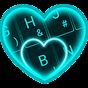 Ícone do apk Live Neon Blue Heart Keyboard Theme
