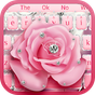 teclado Silver Glitter Diamond Rose Keyboard Tema APK