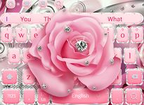 Imagen 2 de teclado Silver Glitter Diamond Rose Keyboard Tema