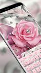 Imagen 5 de teclado Silver Glitter Diamond Rose Keyboard Tema