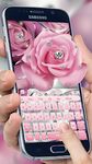 Imagen  de teclado Silver Glitter Diamond Rose Keyboard Tema