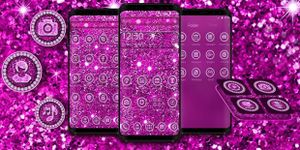 Картинка 3 Purple Glitter Sparkling Theme