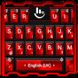 Ícone do apk Tema de teclado de estilo vermelho preto metal