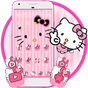 Icône apk Hello Princess Kitty Pink Cute Cartoon Theme