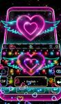 Colorful Neon Sparkling Heart Keyboard Theme image 