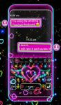 Colorful Neon Sparkling Heart Keyboard Theme image 1