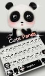 Black White Lovely Cute Panda Keyboard Theme image 