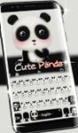 Black White Lovely Cute Panda Keyboard Theme image 1