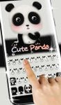 Black White Lovely Cute Panda Keyboard Theme image 2
