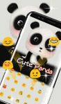 Black White Lovely Cute Panda Keyboard Theme image 3