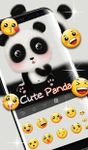 Black White Lovely Cute Panda Keyboard Theme image 4