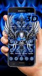 Motyw 3D Blue Tech Angel Skull obrazek 