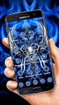 3D Blue Tech Angel Skull Theme Bild 1