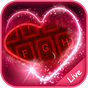 Live Neon Red Heart Keyboard Theme apk icon