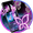 Glitter Neon Purple Butterfly Keyboard Theme  APK